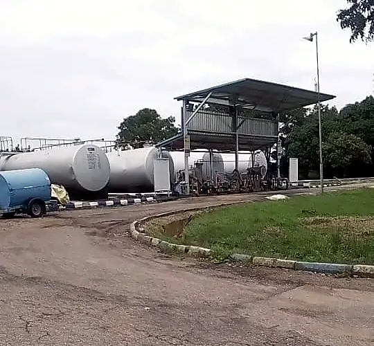 Jet A-1 storage tanks at the NAF Base Kaduna bulk fuel installation