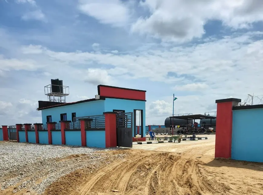 Completed Jet A-1 facility at the Army Aviation Depot, Minna